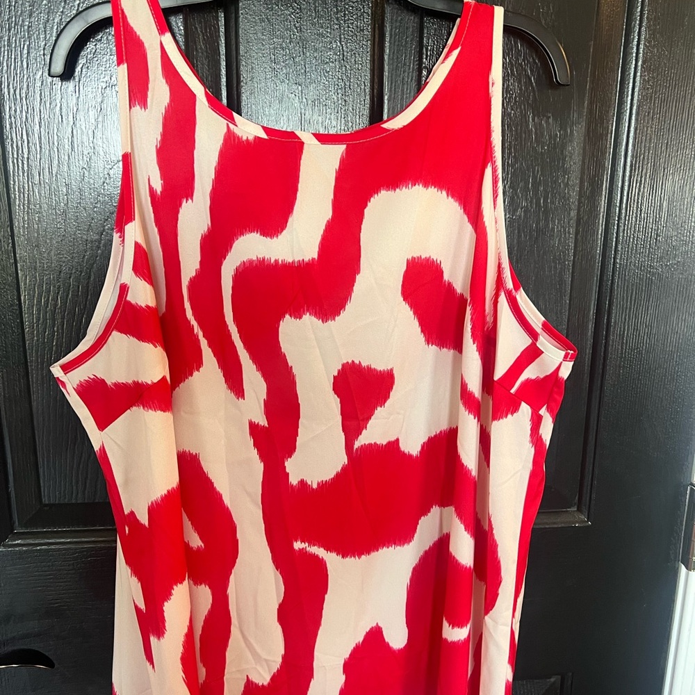 Stylish Red and White Women's Dress 3XL - Picture 2 of 2